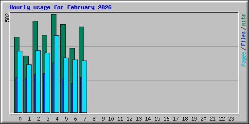 Hourly usage for February 2026