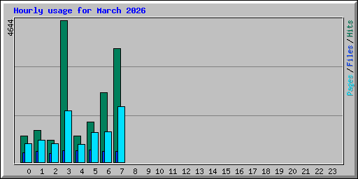 Hourly usage for March 2026
