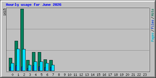 Hourly usage for June 2026